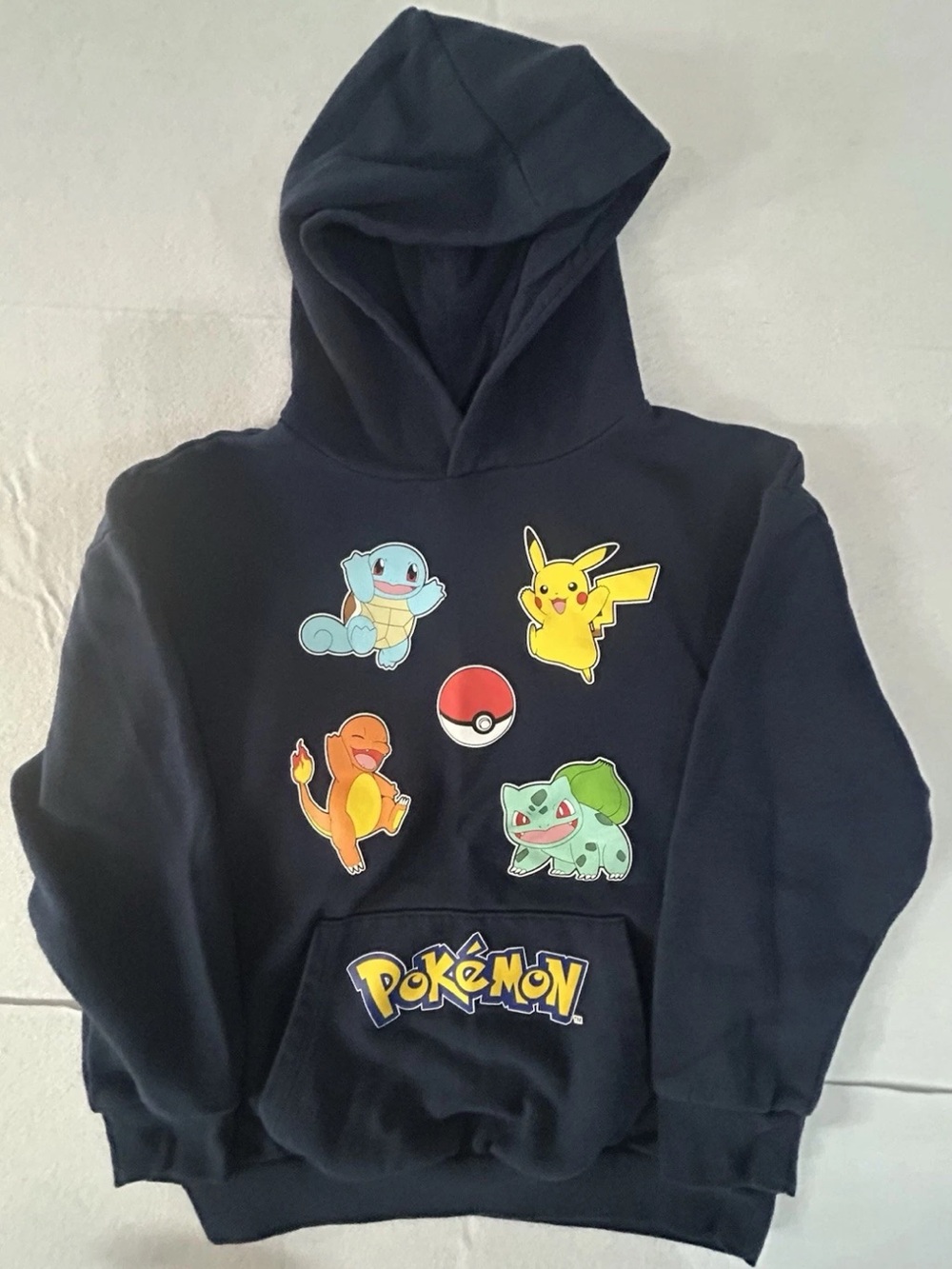 Pokemon Navy Blue Pullover Hoodie with Branded Tag